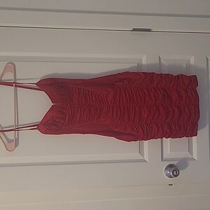 Bebe Y2k Mini Vibrant Red Bodycon Dress Size XSmall